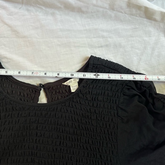 Cato Black Mesh Drop Waist Dress Smocked Sheer Special Occasion Party - Picture 5 of 7